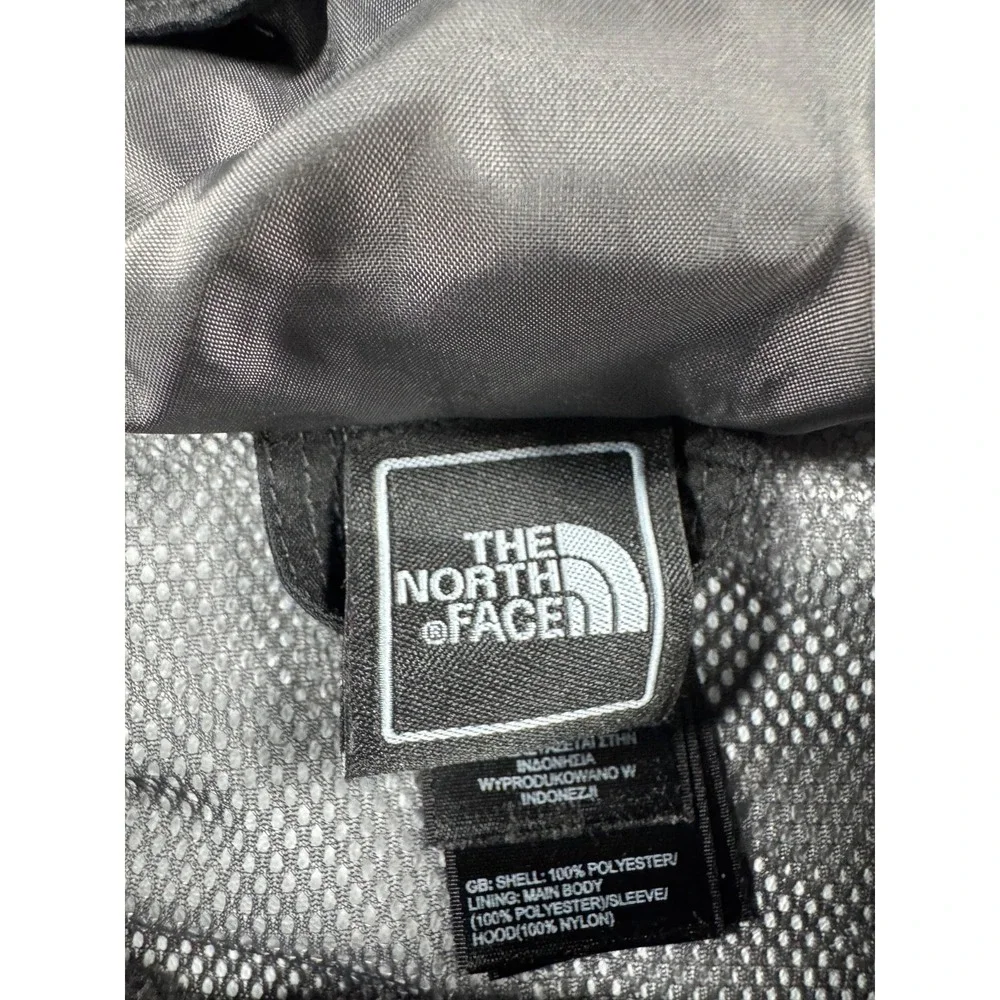 The North Face HyVent Rain Jacket Youth XL Black Hooded Reflective Coat